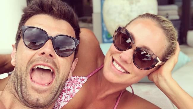 Brooke Cotchin pictured with husband Trent