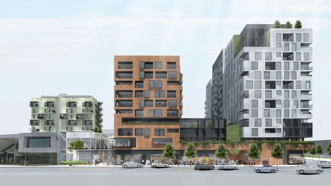 A concept shot of the proposed residential buildings.