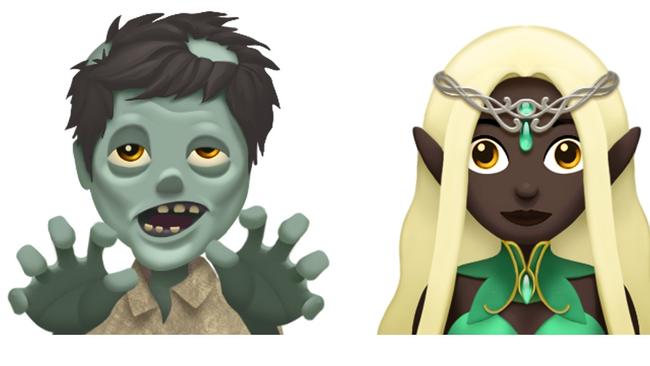 Fantasy figures will also debut in Apple’s new emoji range, including zombies, vampires, and fairies.