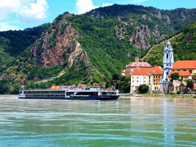 An Avalon Waterways ship in Austria.