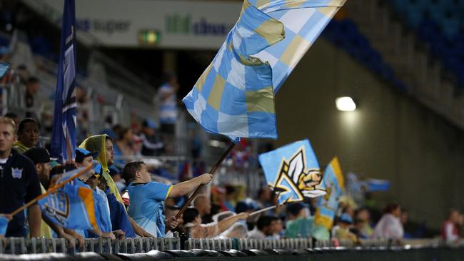 Spectators at the  Gold Coast Titans v Newcastle Knights match at CBus Super Stadium, Robina. Picture: JERAD WILLIAMS