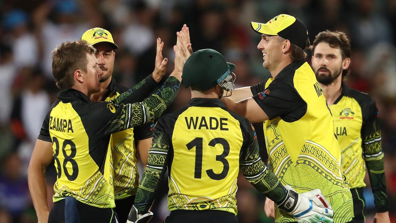 It’s official. The Aussies are out of the T20 World Cup. (Photo by Sarah Reed/Getty Images)