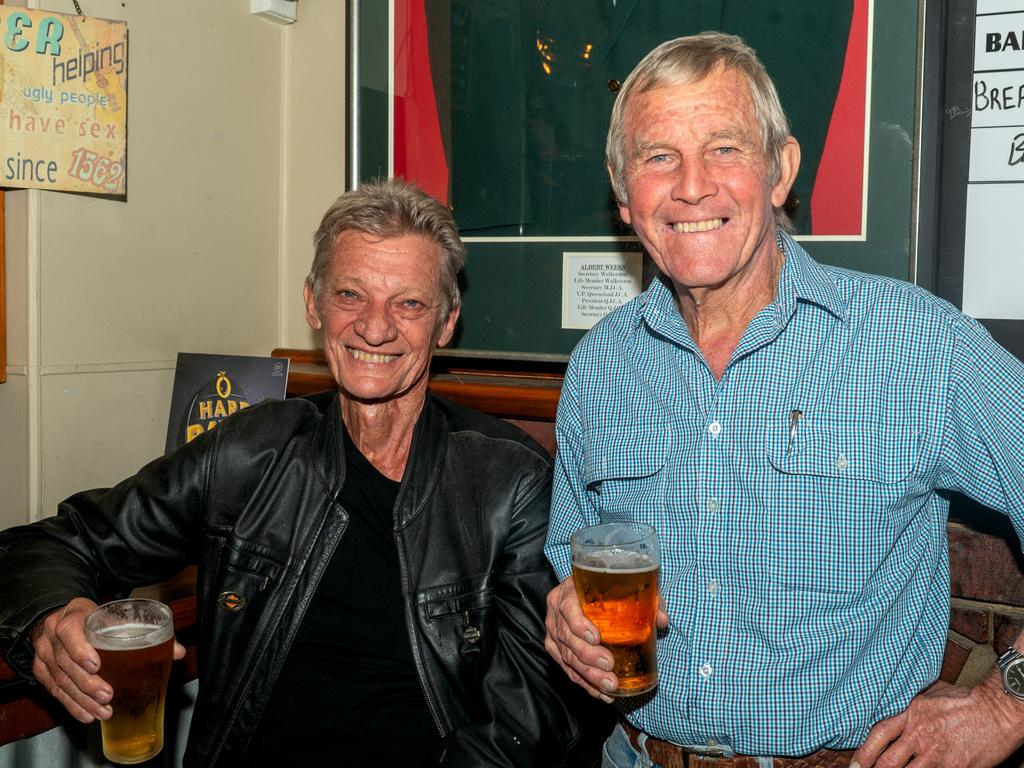 Greg Pierpoint and Don Wilson 5am ANZAC Day Walkerston Friday 25 April 2025 Picture:Michaela Harlow