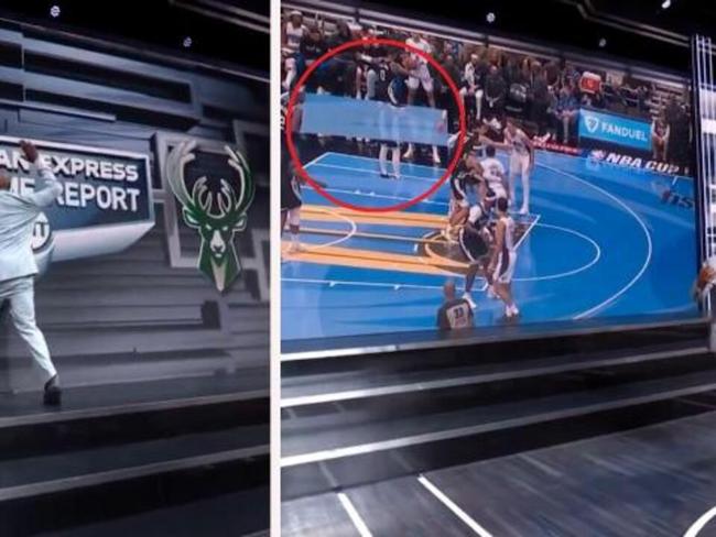 Shaq hilariously ruins giant screen