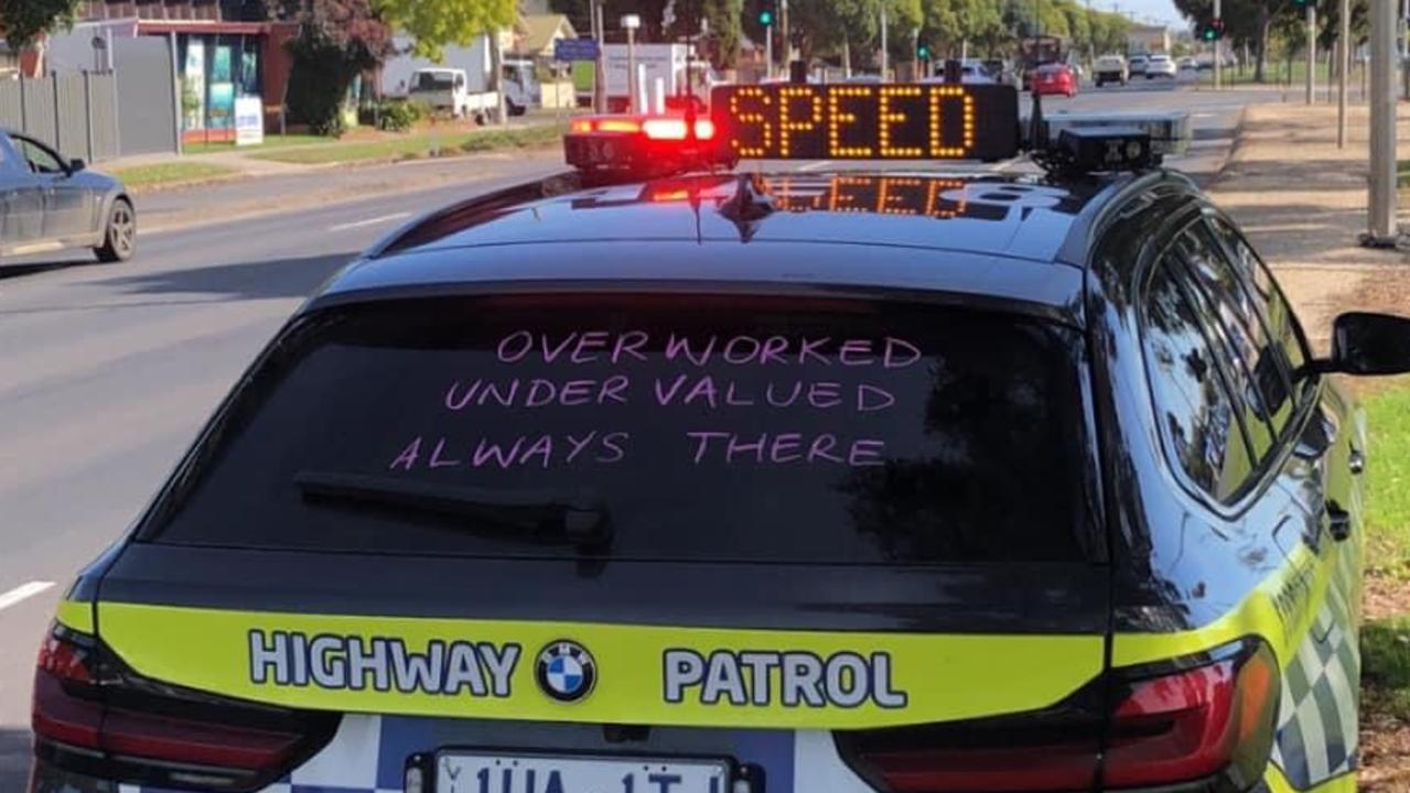 Police take industrial action across Geelong and the Surf Coast. Picture: The Police Association Victoria