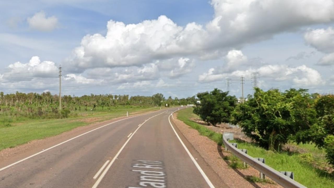 There was a single vehicle crash on Kirkland Road outside the Palmerston suburb of Durack.