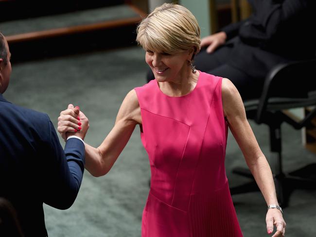 Former foreign  minister Julie Bishop has regularly worn sleeveless outfits in Parliament.