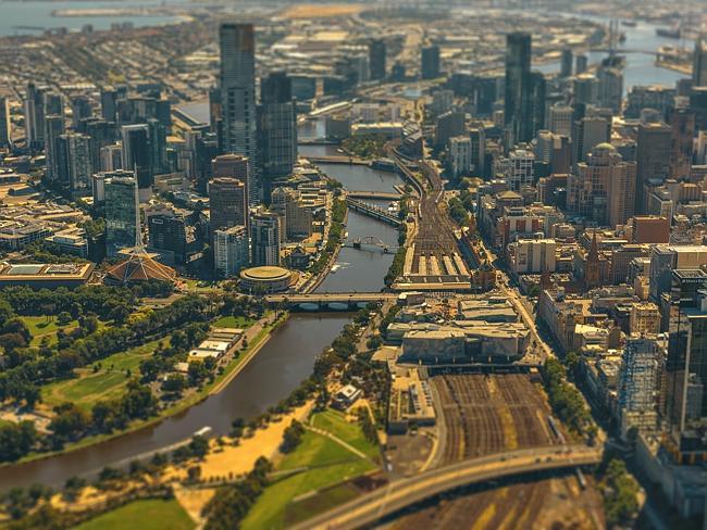 The Yarra River snakes through Melbourne's CBD. Picture: Ben Thomas/City...