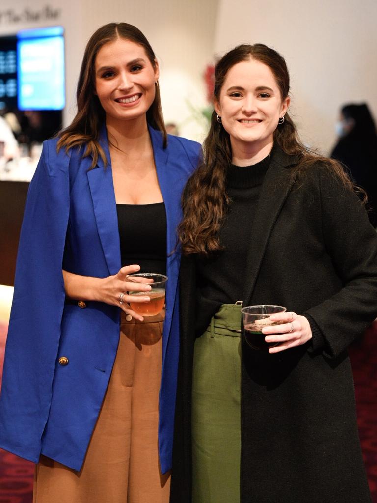 Disney's Frozen the Musical premiere at the Adelaide Festival Theatre: Rosie Barnett and Emily Kerin. Picture: Nicki Scenes Photography