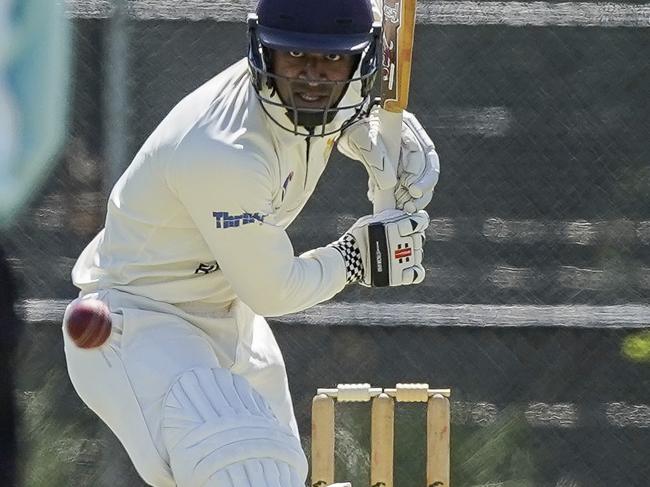 VSDCA cricket: Malvern v Brighton. Charith Cooray batting for Brighton. Picture: Valeriu Campan