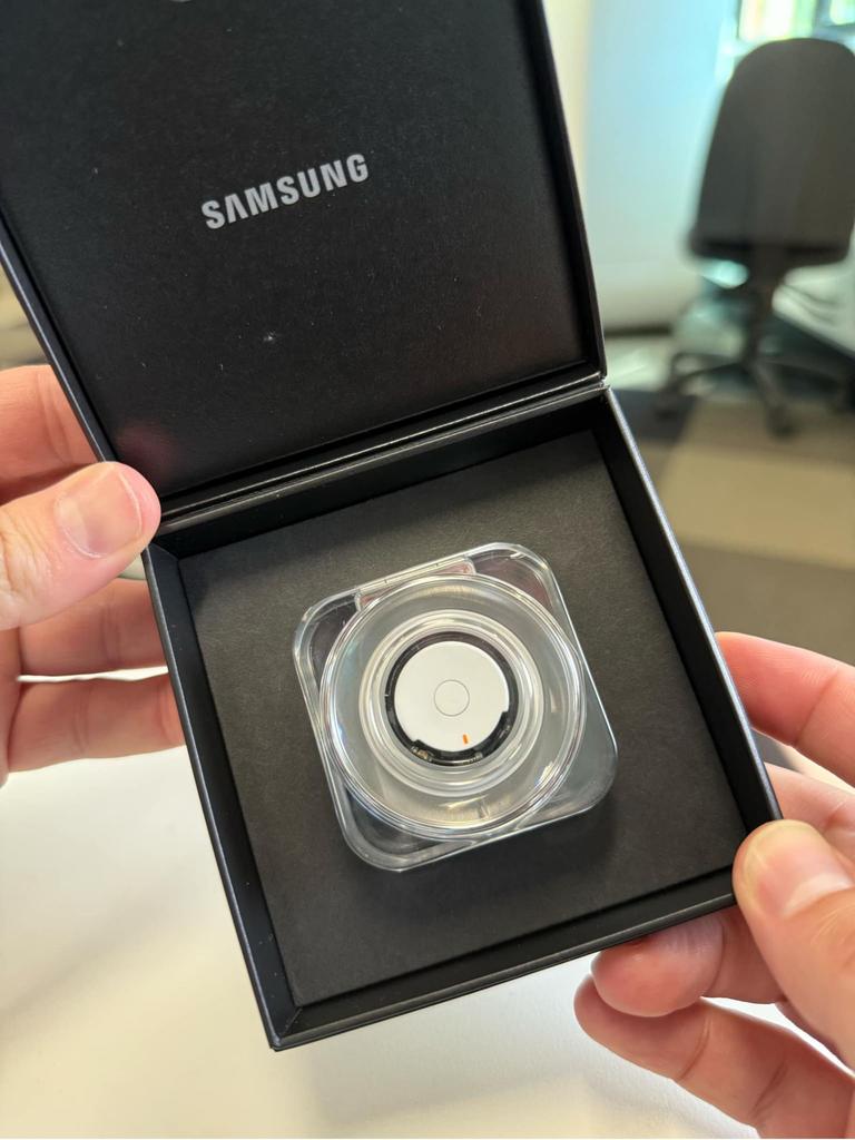 Opening the Samsung Galaxy Ring is an experience in itself. Picture: Troy Nankervis