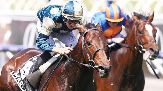 Jockey Hugh Bowman finished second in last year’s Melbourne Cup on Marmelo. Picture: Getty Images