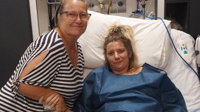 Mother Tara Boswell and grandmother Susanne Wallis of Lyla Jane Cassady, who was born more than 16 weeks early at Innisfail Hospital. Picture: Supplied