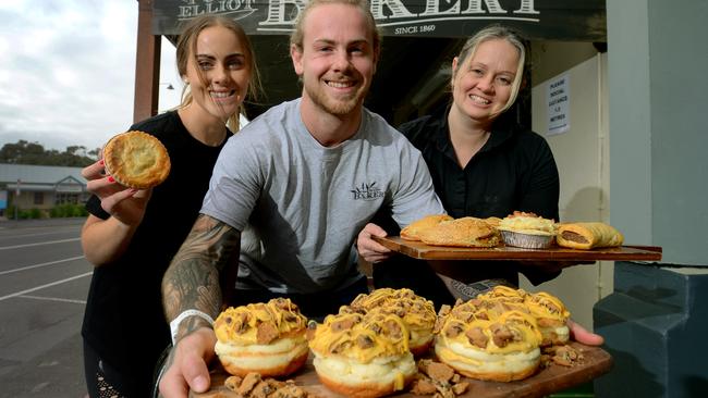 Did someone say doughnuts? Port Elliot Bakery’s doughnuts of the month bring all the customers to the yard. Picture: Sam Wundke