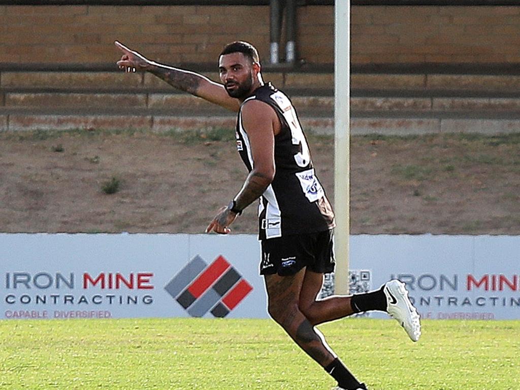 Tarryn Thomas training with WAFL club Swan Districts. Picture: Philip Gostelow