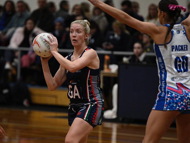 Panthers star Jess Paradiso. Picture: On the Ball Media/Netball SA