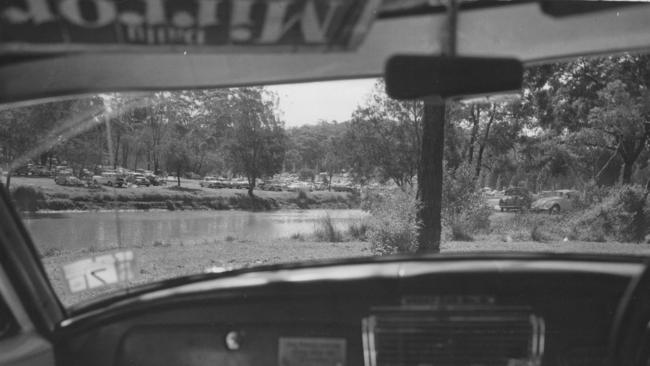 The scene from a journalist’s car after it was parked in the same spot in Lane Cove National Park as Dr Bogle’s. File picture