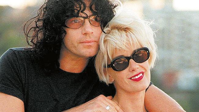 Michael Hutchence with Paula Yates in Sydney.