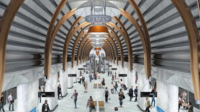 Concept images for State Library Station. Picture: Supplied