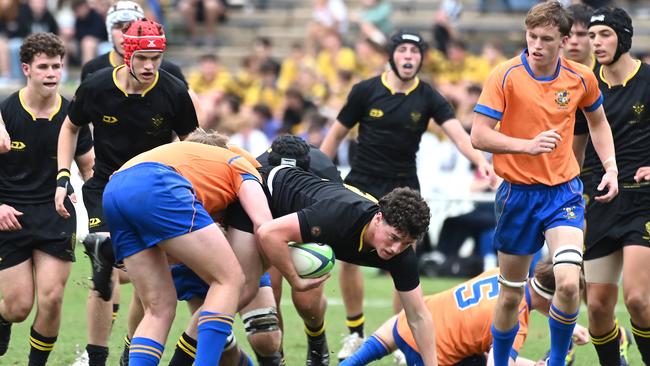 AIC First XV rugby between St Laurence's and Marist College Ashgrove. Saturday June 1, 2024. Picture, John Gass