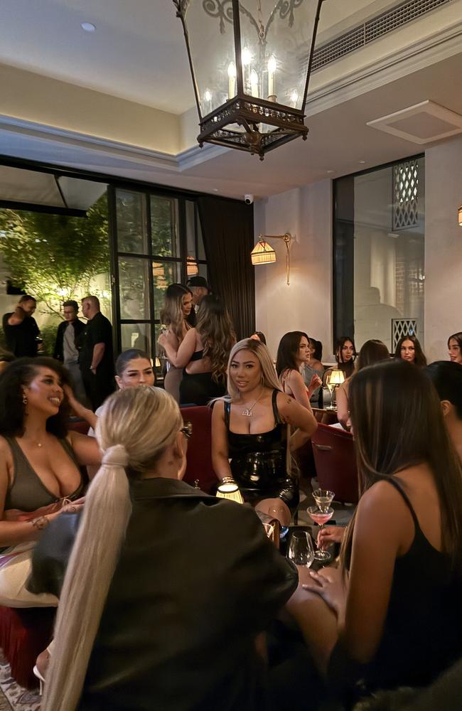 Miss Universe contestants on La Terrasse.