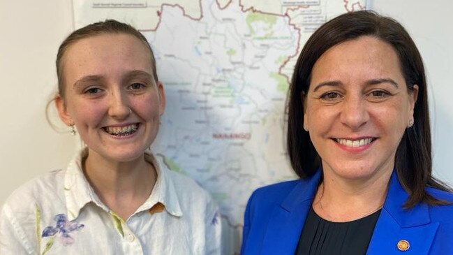 Nanango MP Deb Frecklington said each year she was impressed by the Nanango Electorate Youth Members and Hannah Woodard-White was no exception.