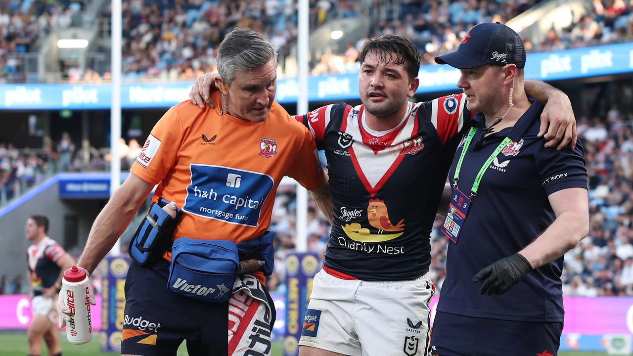 Brandon Smith is still sidelined as he recovers from an ACL injury he suffered at the end of the 2024 season. (Photo by Cameron Spencer/Getty Images)