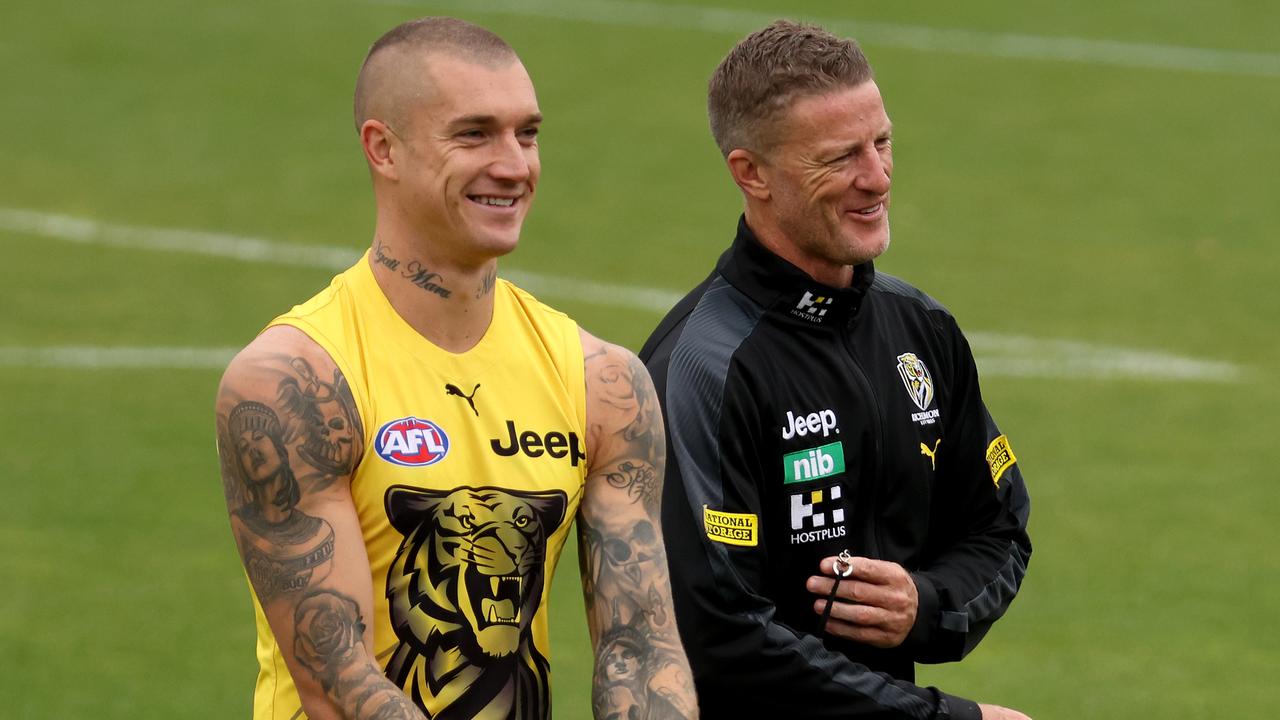 Martin and Hardwick won three flags together at Richmond (Photo by Jonathan DiMaggio/Getty Images)