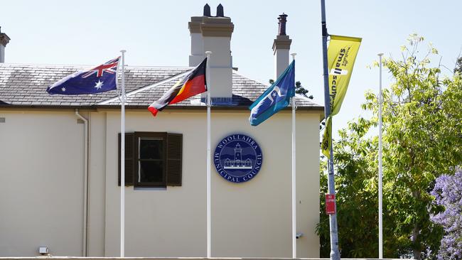 Missing: the Israeli flag was being flown next to the Australian, Aboriginal and Torres Strait Islander flags. Picture: Richard Dobson