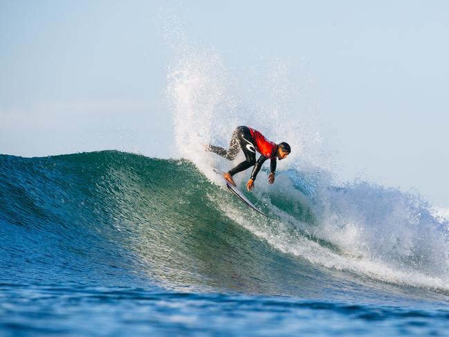 Surfer Gabriel Medina of Brazil during the Rip Curl Pro at Bells Beach. Picture: Aaron Hughes