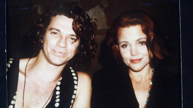 “I have so many friends who have died...and would have loved to have celebrated their 60th birthdays.” Belinda Carlisle with Michael Hutchence. Picture: supplied