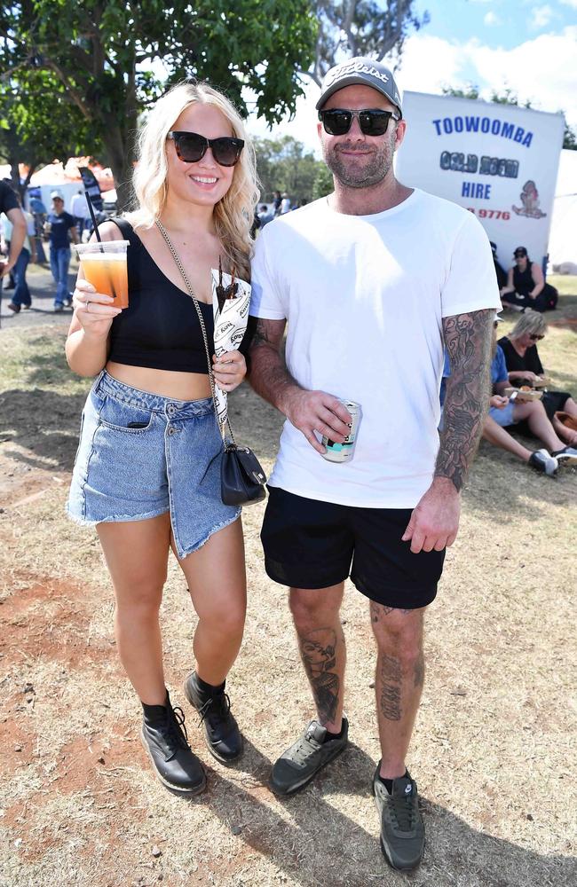 Jasmine Loppi and Reece Diamond at Meatstock, Toowoomba Showgrounds. Picture: Patrick Woods.