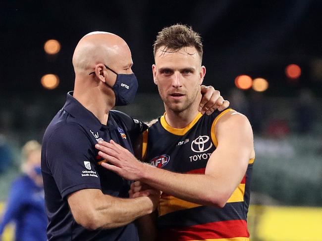 Nicks says the Crows have reason to be positive about the future. (Photo by Sarah Reed/AFL Photos via Getty Images)