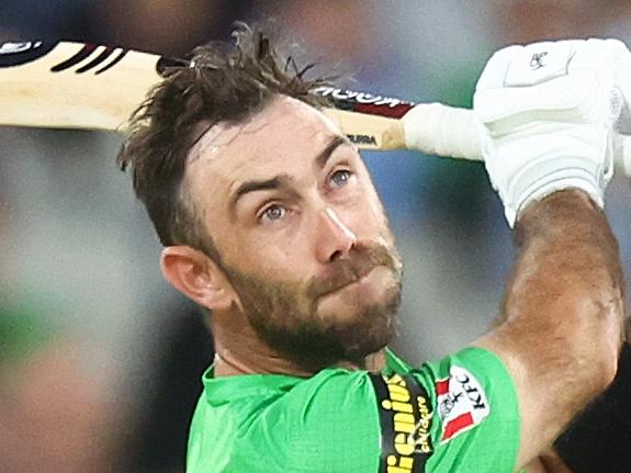 MELBOURNE, AUSTRALIA - JANUARY 19: Glenn Maxwell of the Stars bats during the Men's Big Bash League match between the Melbourne Stars and the Hobart Hurricanes at Melbourne Cricket Ground, on January 19, 2022, in Melbourne, Australia. (Photo by Mike Owen/Getty Images)