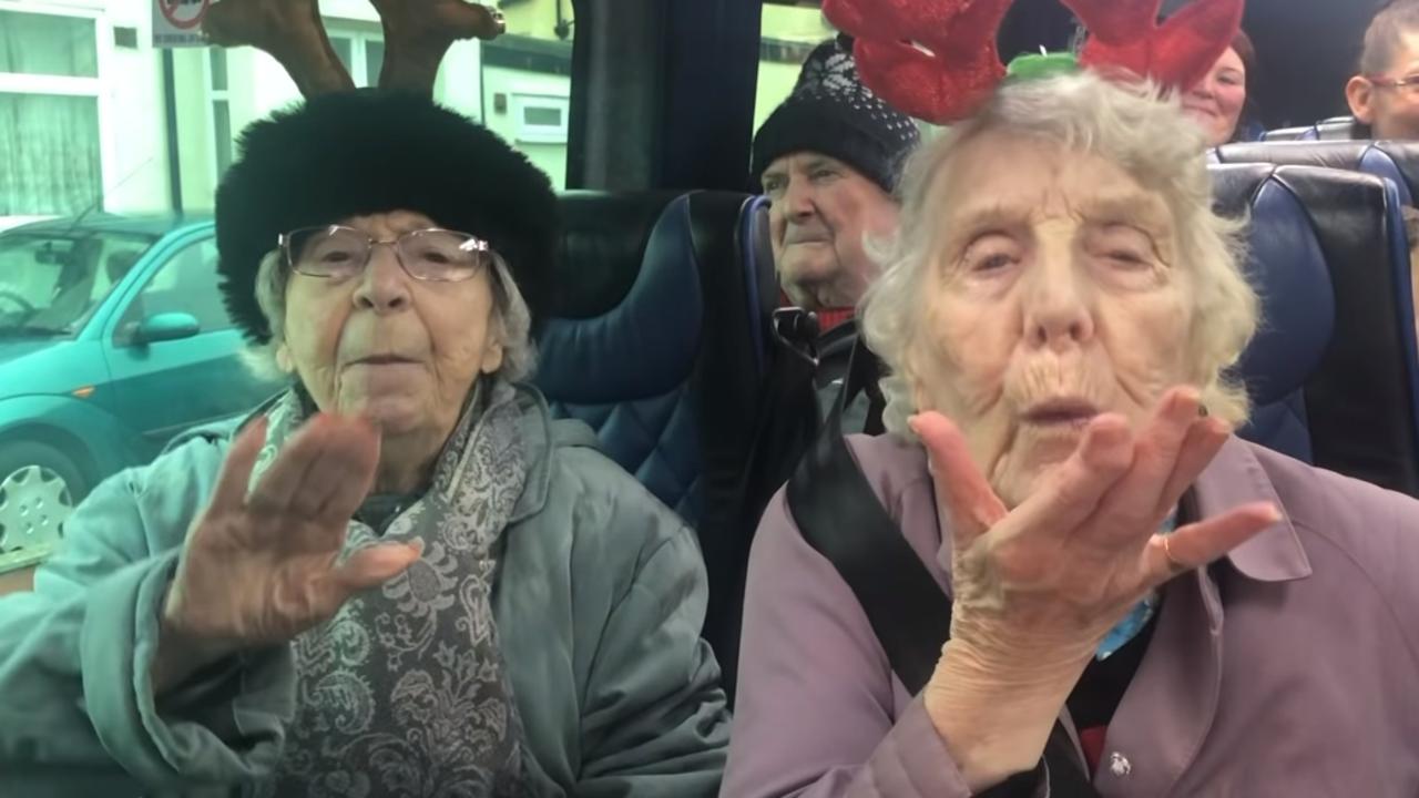 The school got residents from a local aged care home to be involved. Picture: Supplied/ Youtube. 