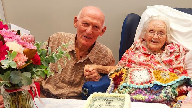 Grafton couple Tom, 95, and June Gratham, 92, have recently celebrated their 70th wedding anniversary. Picture: supplied