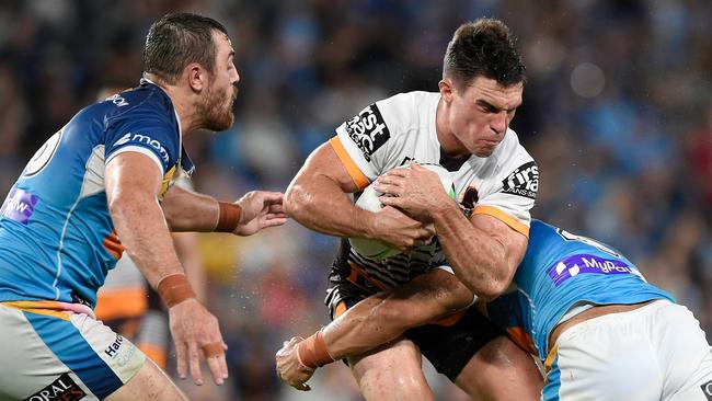 The Broncos were crushed by the Titans on Friday night. Picture: Getty Images