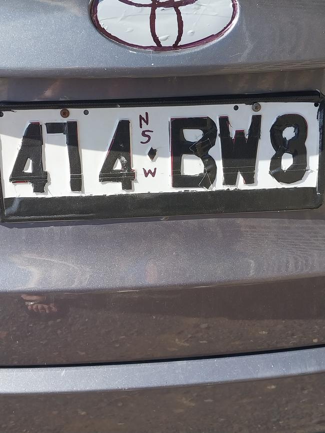 Number plates found on a Hyundai in Bundaberg.