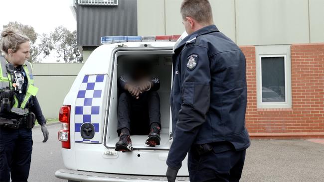 Officers swoop in Cheltenham. Picture: Victoria Police