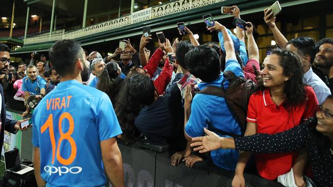 Virat Kohli is loved by the Indian fans. Picture: Phil Hillyard