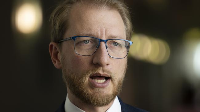 Opposition home affairs and cyber security spokesman James Paterson will deliver the ANZAC Oration at the Robert Menzies Institute on Tuesday night. Picture: Martin Ollman/NCA NewsWire