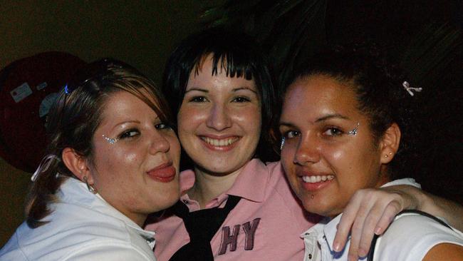 Amanda Dawson, Krystle Richardson and Sheree Cobbo at Mantaz Club and Bar Pic Bryan Lynch AD395041