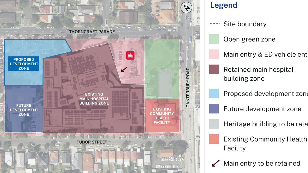 Early plans for the major hospital upgrade.