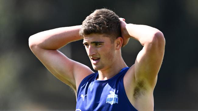 Harry Sheezel will be hoping to emulate Nick Daicos and take his game to another level in his second season. Picture: Getty Images