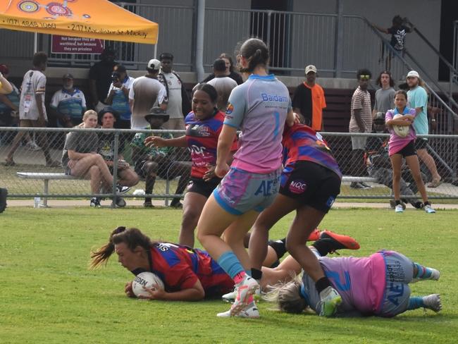 Open women's grand final between Kulpiyam and Coastal Neurs at the Mackay Indigenous Rugby League Carnival. Picture: Mitch Bourke.