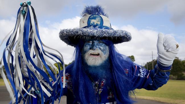 Stephen Ellis, aka The Wizard, at his beloved Bulldogs’ homeground. Picture: Craig Wilson