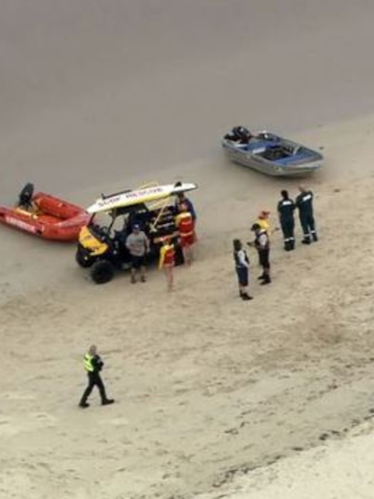 Emergency services were called to the popular Perth beach just after 10am. Credit: 9 News