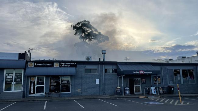 The blaze was isolated to the one store. Picture: Tom McGann.