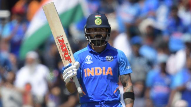 Virat Kohli became the fastest batsman to 20,000 international run, smashing Sachin Tendulkar and Brian Lara’s mark. Picture: AFP