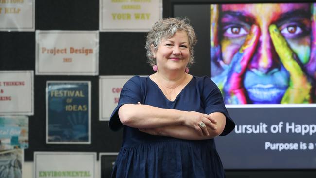 Teacher Claudia Stow runs Project Design at Emmaus College: “I wish I could teach it to everyone. I think it’s the most valuable subject ever.” Picture David Crosling